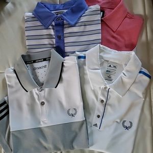 4 NEW polo style golf shirts - Foot Joy and Adidas